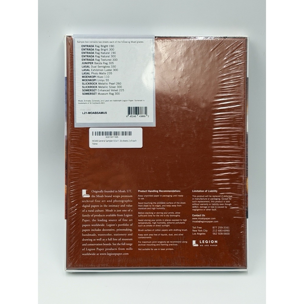 Moab General Sampler Fine Art Photographic Photo Paper 8.5x11 26 Sheets Variety - Picture 2 of 6